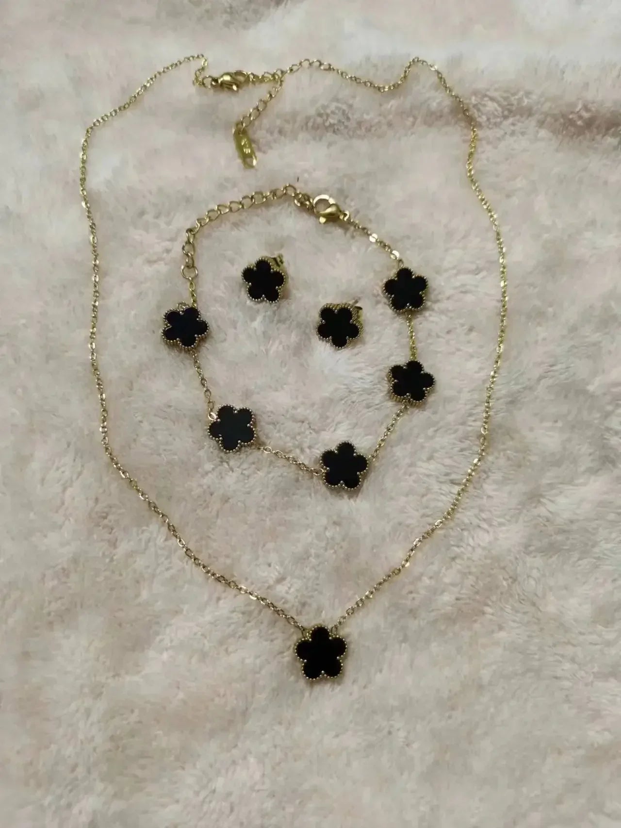 Gold Plated Stainless Steel Flower Bracelet