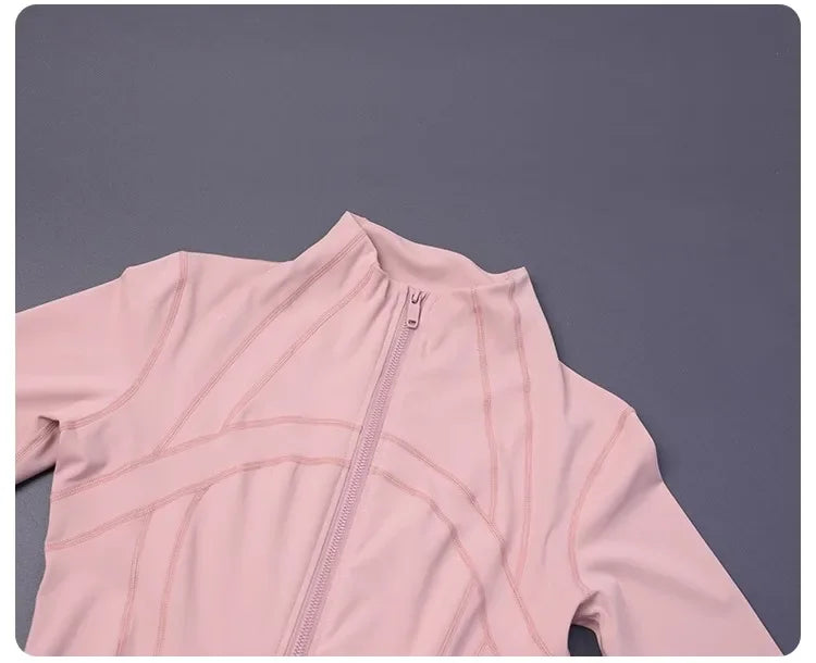 Women's Slim Fit Yoga Zip Top Luxlife Brands