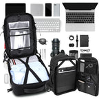 17.3 Inch 2 in 1 Backpack Bag 60L Carry On Travel Bag Luxlife Brands