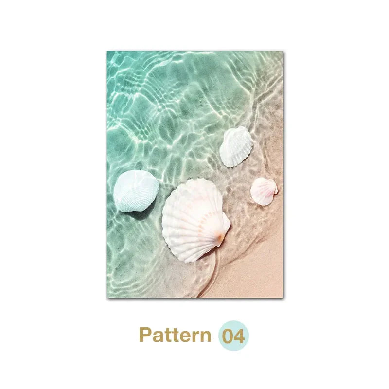 Turquoise Maldives Summer Sea Beach Coconut Tree Wall Posters and Prints Canvas Painting Landscape Picture for Living Room Decor