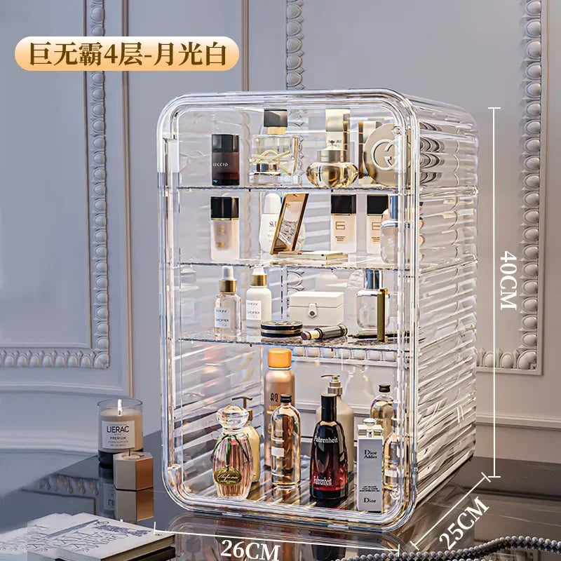 Transparent Cosmetic Box Makeup Jewelry Drawer Multifunctional Organizer Home Storage Box Light Luxury Cosmetic Organizer