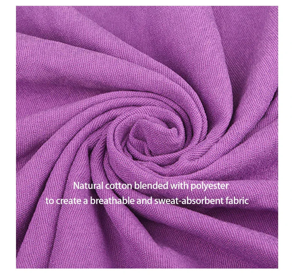 Yoga Mat Cover Towel Non-Slip Sweat Absorbent Solid Foldable Portable Pilates Exercise Sports Travel Fitness Blanket 183CM*63CM
