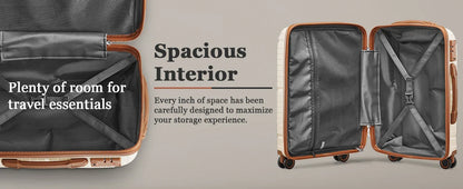 Hard Shell Luggage Sets with Duffel Bag and Toiletry Bag, TSA Lock