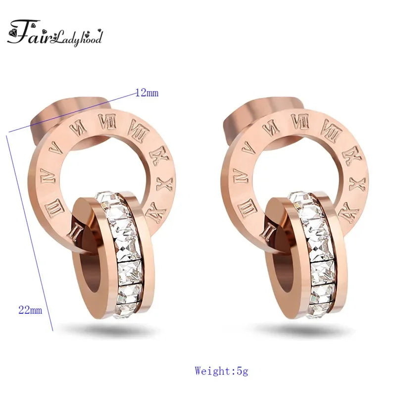 Empress Stainless Pendant Necklace & Earrings Set LUXLIFE BRANDS