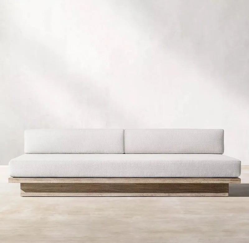 Outdoor Sofa, Creative Garden Courtyard Teak Furniture, Waterproof and Sun-proof, Outdoor Open-air Sofa Set