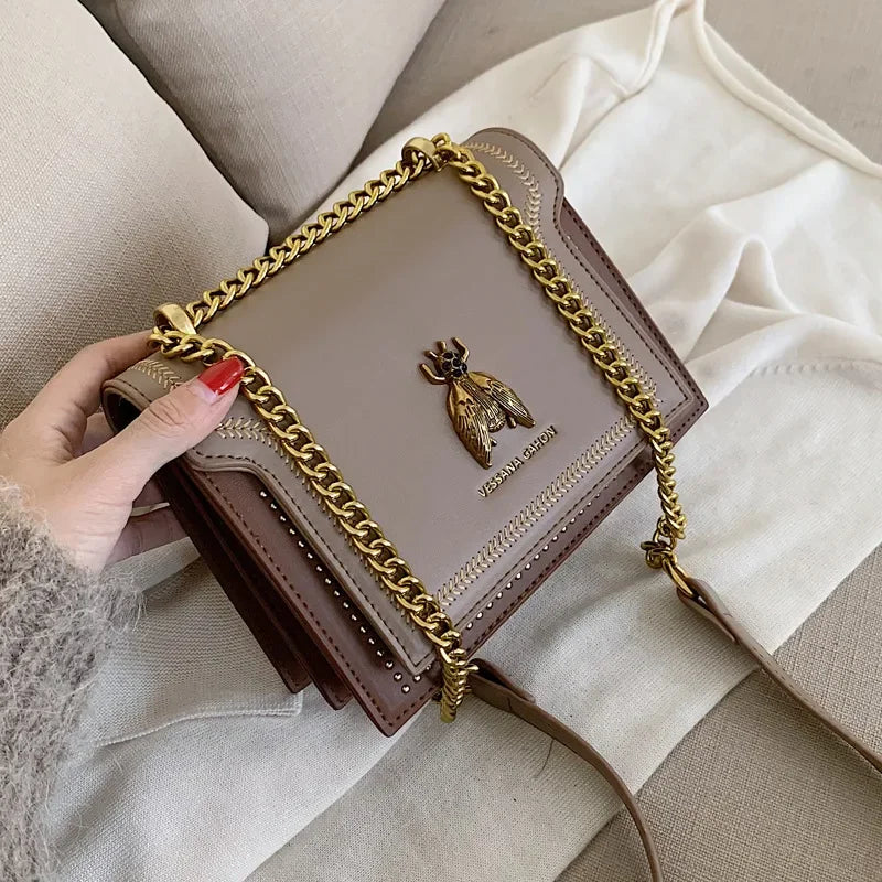 Luxury Leather Bee Handbag LUXLIFE BRANDS
