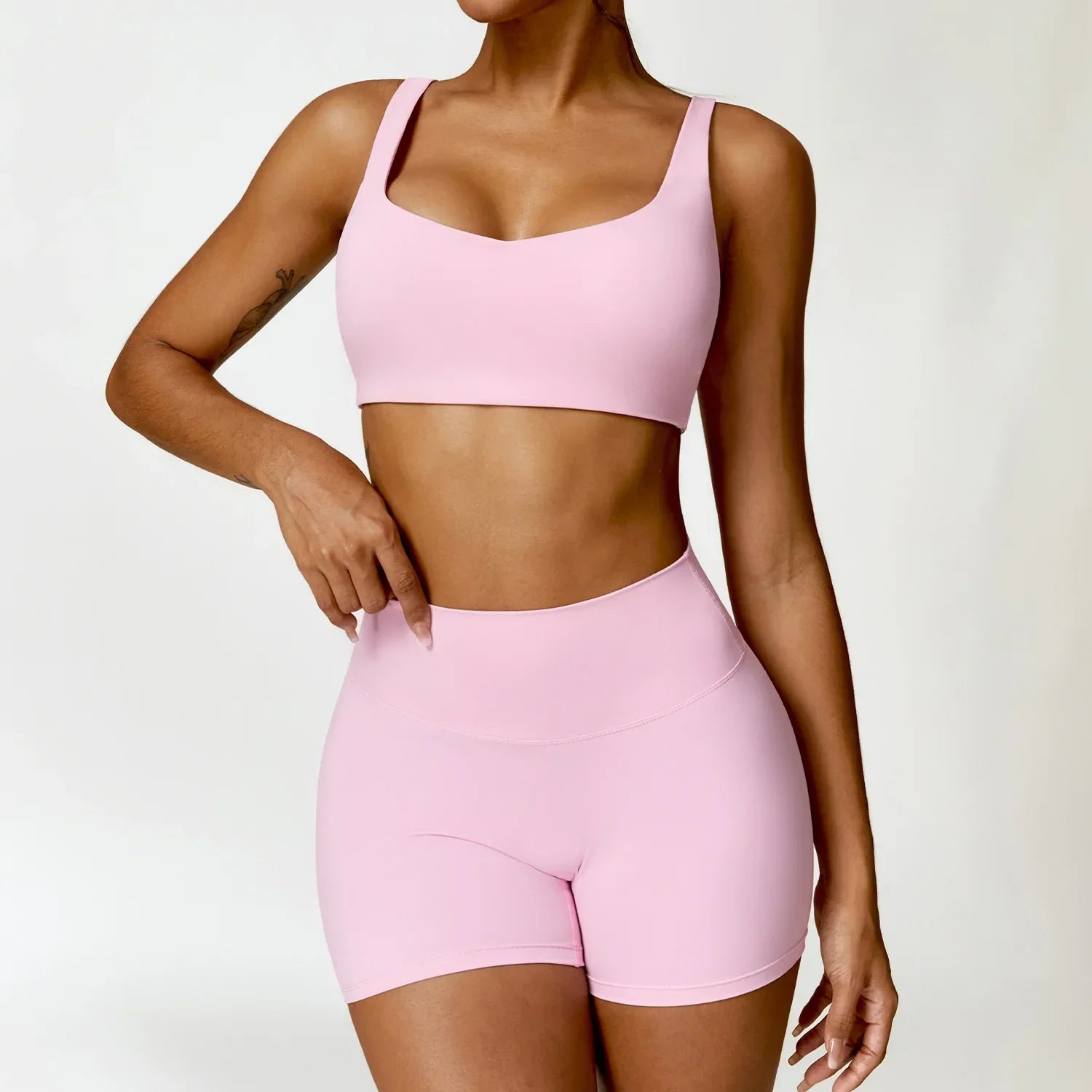 2PCS Yoga Set Women Gym Long Sleeve Sports Suits Fitness Bra Crop Top Workout Clothes Female Athletic Wear Legging Sportswear Luxlife Brands