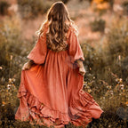 Marernity Linen Cotton Photo Shoot Gown Luxlife Brands