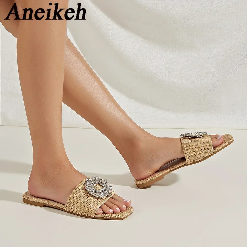 Diamond Flat Bottom Slippers LUXLIFE BRANDS