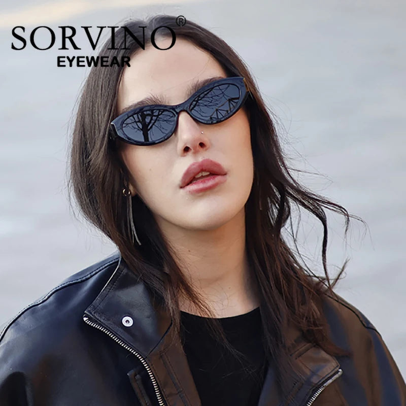 SORVINO 2025 Small Oval Women's Retro Brand Designer Glasses Outdoor Fashion Travel Goggles UV400 Men's and Women's Sunglasses