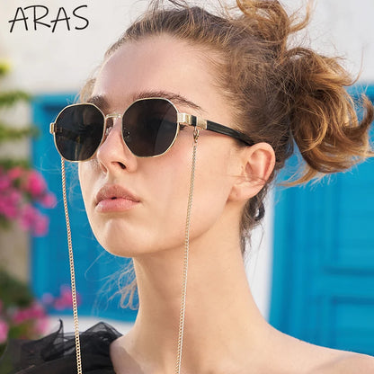 Boho Octagon Sunglasses With Chain