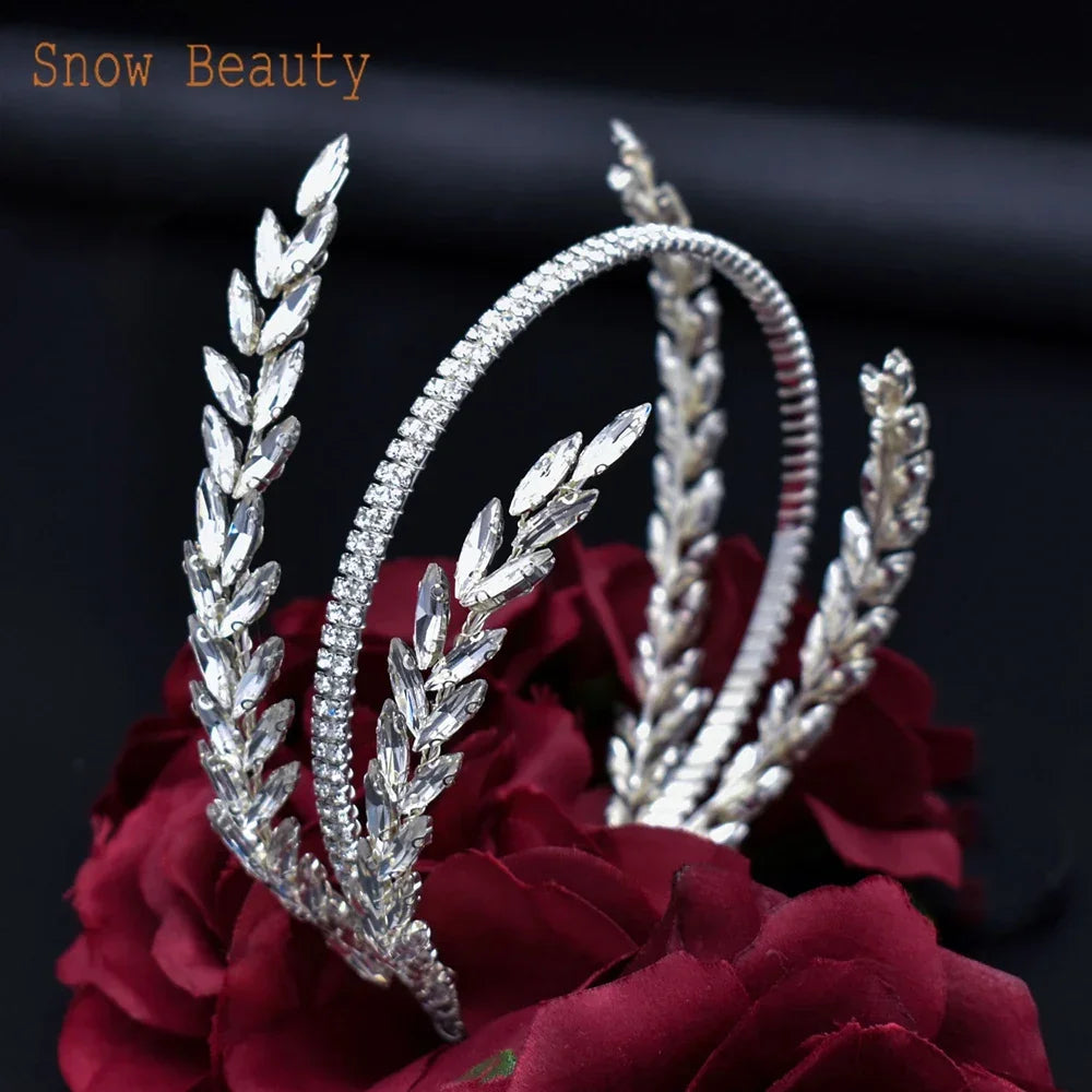 DZ030 Luxury Rhinestone Wedding Headband Bridal Headpieces Hair Accessories for Brides Women and Girls Bridesmaids Headdress LUXLIFE BRANDS