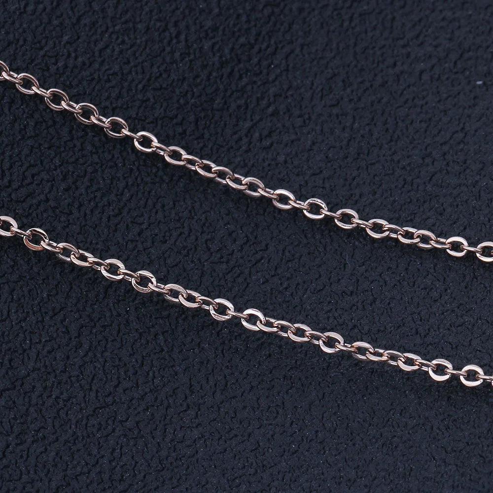 Fairladyhood Lucky Roman Digital Pendant Necklace Set Stainless  Steel Clavicle Pendant Fashion Wild Stainless Steel Jewelry Set