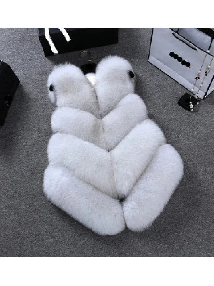 Luxury Faux Fox Fur Vest LUXLIFE BRANDS