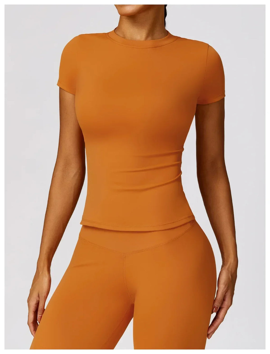 Seamless Yoga Set Women Pink Short Sleeve Top with High Waist Leggings Two Piece Workout Clothes Sports Fitness Gym Sets