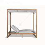 High Quality Luxury Hotel Outdoor Sunbed All-Weather Beach Lounge Bed with Canopy Waterproof Daybed for Garden or Pool Use Luxlife Brands