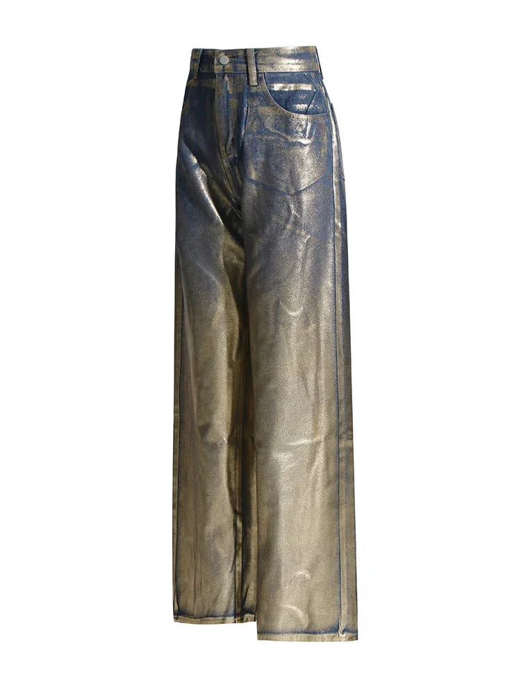 Lux Shine High Waist Straight Leg Pants LUXLIFE BRANDS