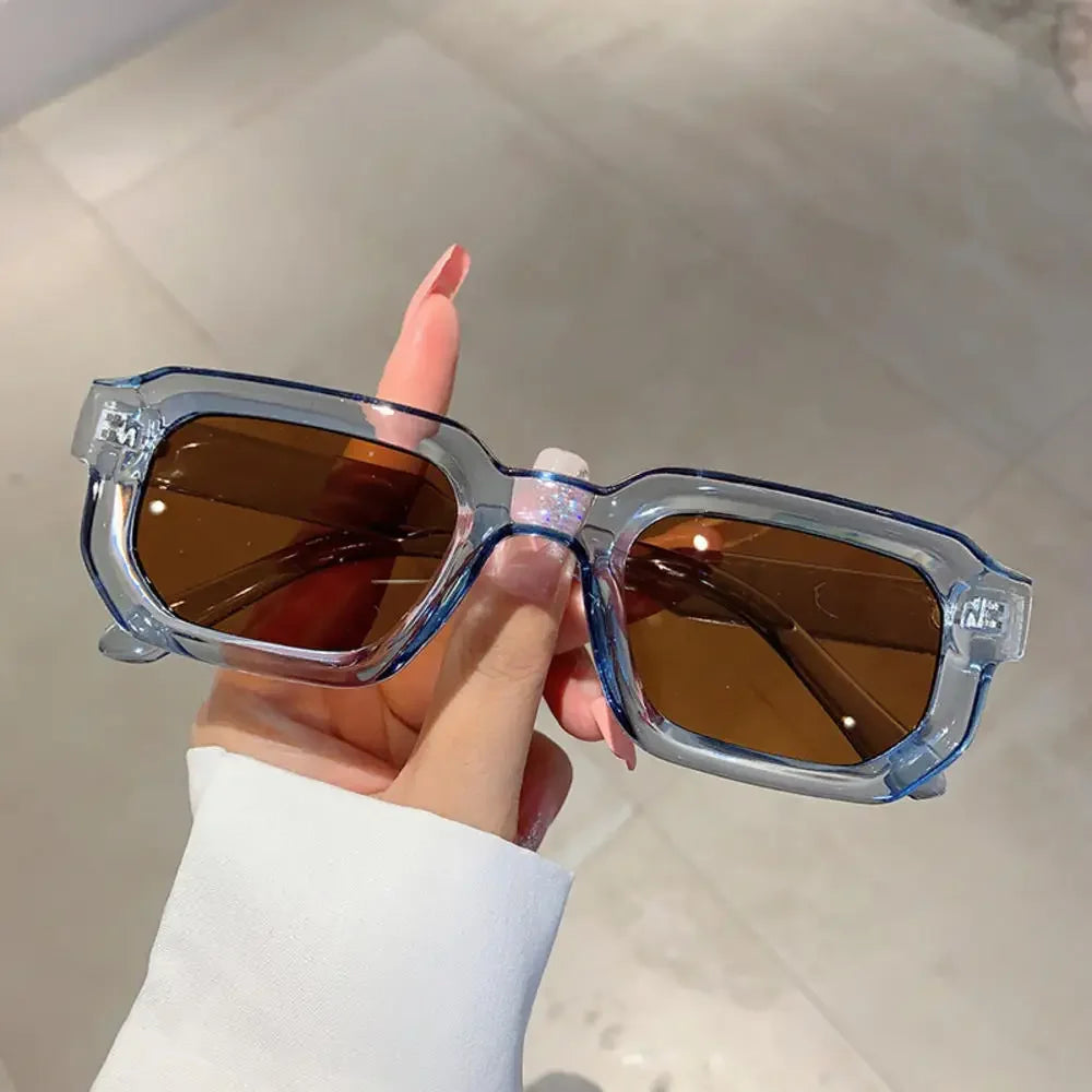 Men Vintage Rectangle Frame Sunglasses UV400 Luxlife Brands