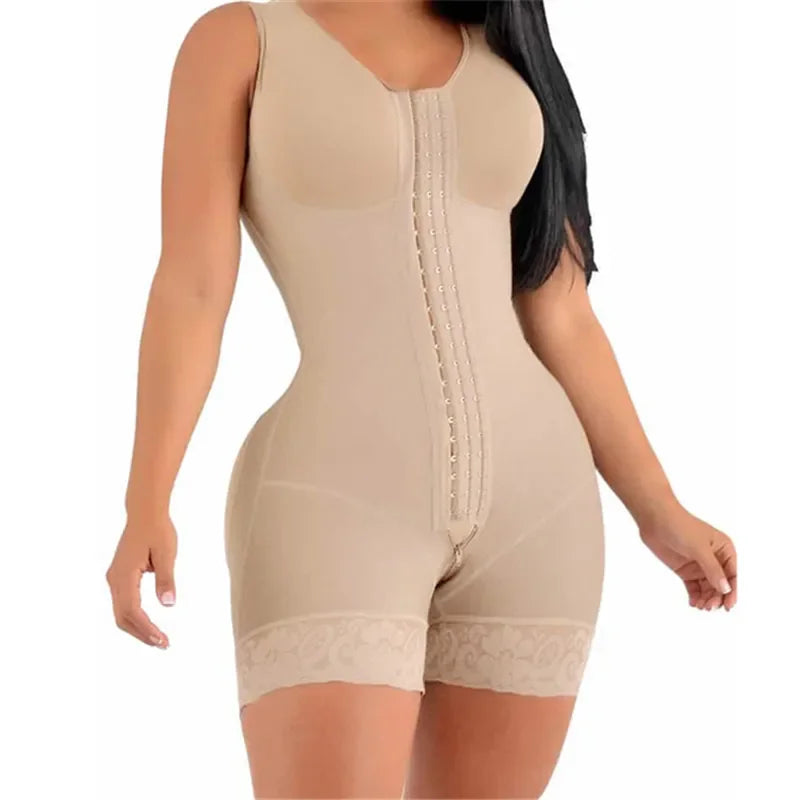 High Compression Fajas Colombiana Short Girdles With Brooches Bust For Daily And Post-Surgical Use Slimming Sheath Belly Women LUXLIFE BRANDS