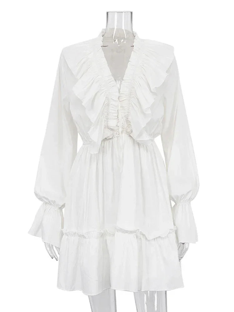 Long Sleeve Mini Flare Dress