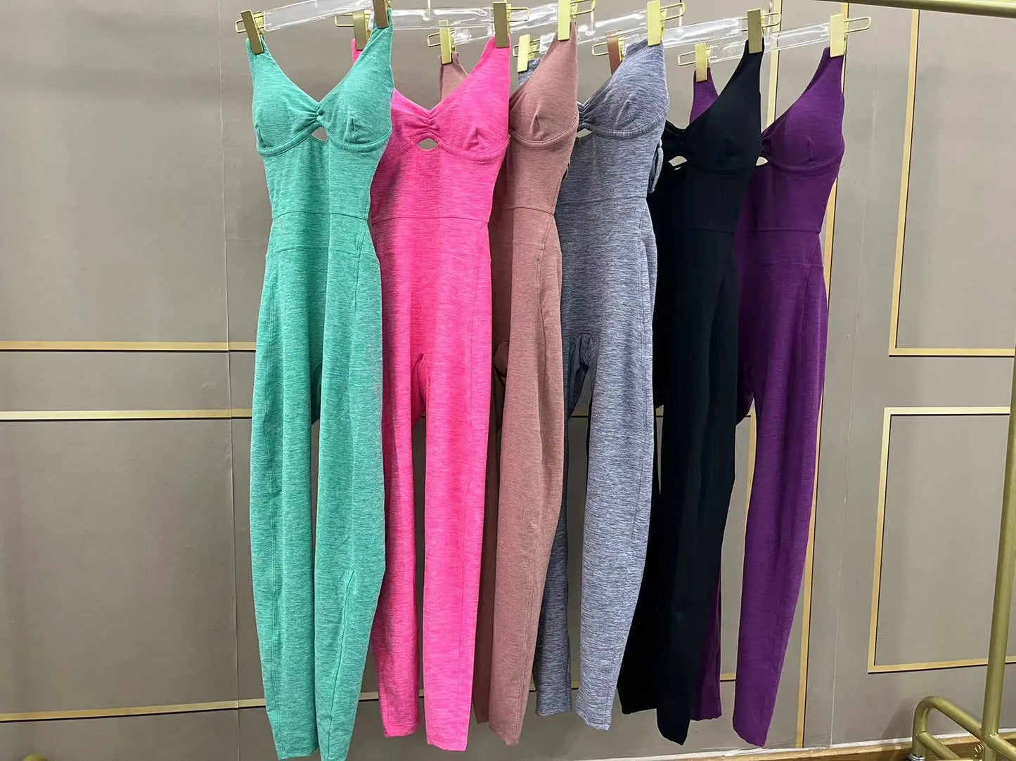 Sporty Jumpsuit Women Sportwear Push Up Gym Set Women Fitness Overalls 2024 Sport Outfit for Woman Sportswear Yoga Clothes PINK