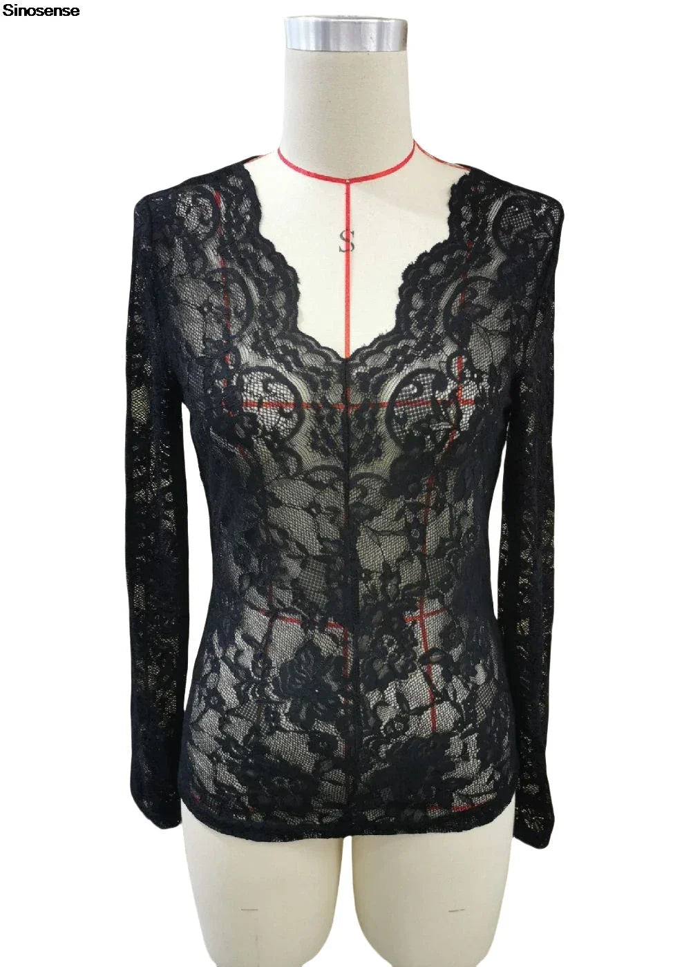 Long Sleeve Sheer Blouse Luxlife Brands