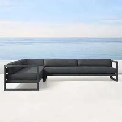 Aluminum Alloy Garden Sofas Waterproof Sunscreen Outdoor Furniture Home Courtyard Balcony Garden Sofa Coffee Table Combination L