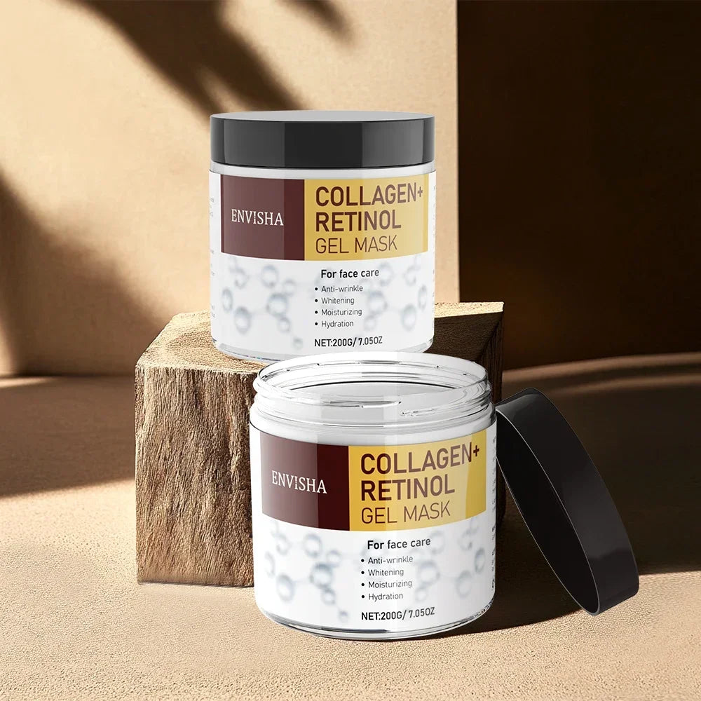 ENVISHA Anti-aging Collagen Retinol Gel Peel-off Mask Exfoliating Wrinkle Hydration Whitening Moisturizing Firming Beauty Health Luxlife Brands