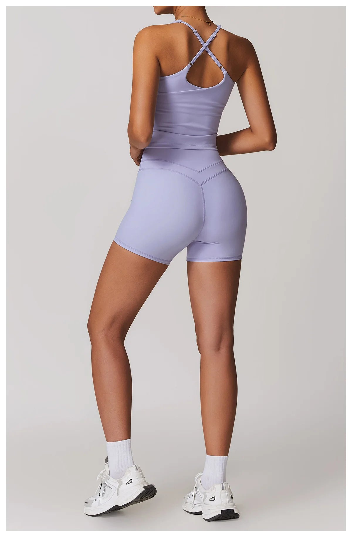 Hearuisavy 2-Piece Yoga Sets Sports Suit Women Fitness Tracksuit Running Workout Shirt Yoga Clothing Quick-Drying Gym Set Women