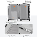 Carry On Luggage 20'' Rolling Luggage Aluminum Frame PC Hardside with Spinner Wheels TSA Lock 24'' Luxlife Brands