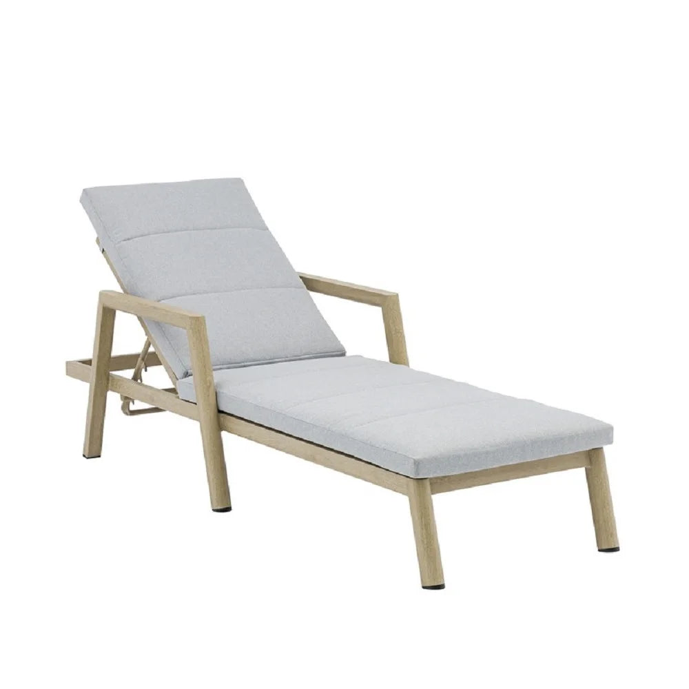 Aluminum Natural Fabric Sun Lounger  Swimming Pool Outdoor Furniture Garden Set Terrace Hotel Beach Sling Chair Outdoor Living