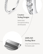 ATTAGEMS Moissanite Diamond Rings Jewelry Women Engagement Ring 925 Sterling Silver Jewelry Wedding Moissanite Band Ring Luxlife Brands