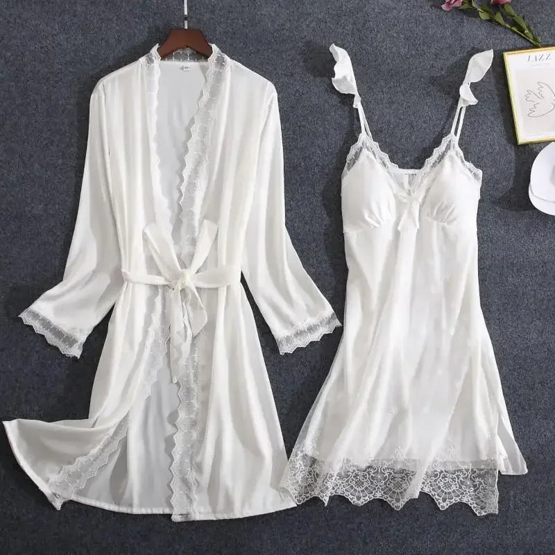 Destiny Lace Robe Sleep Set