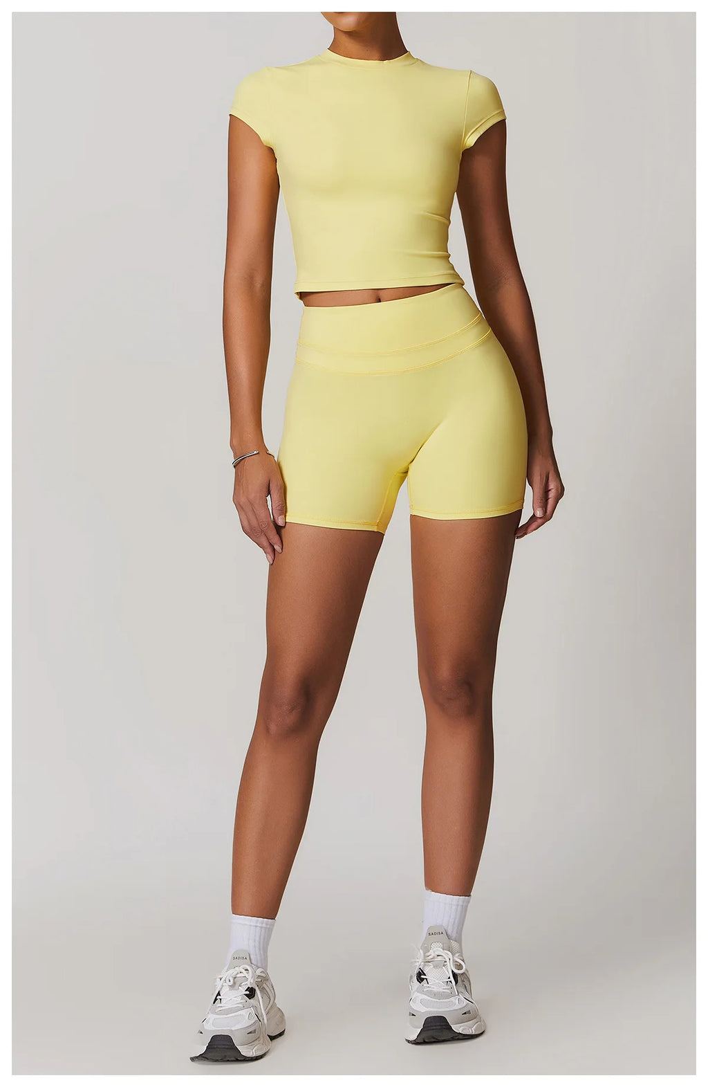 Hearuisavy 2-Piece Yoga Sets Sports Suit Women Fitness Tracksuit Running Workout Shirt Yoga Clothing Quick-Drying Gym Set Women