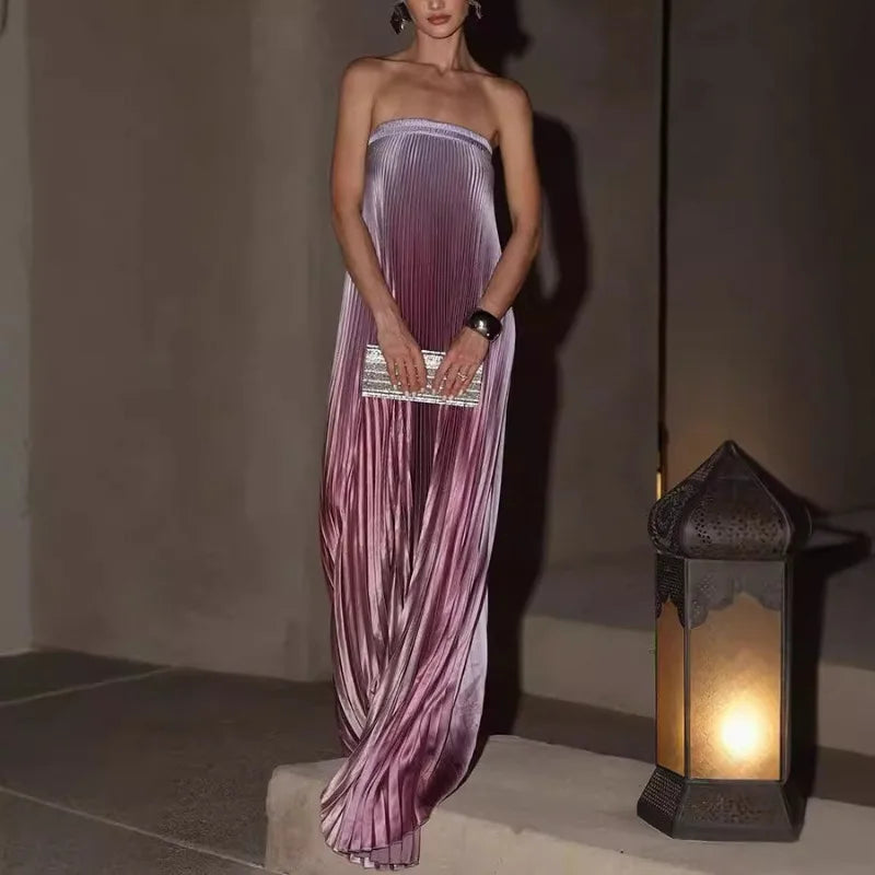 Elegant Women Folds Party Cocktail Dress Sexy Luxurious Off Shoulder Guest Host Evening Robe Celebrity Ceremoney Birthday Gown