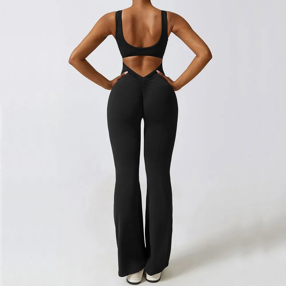 Wide Leg Sports Jumpsuit LUXLIFE BRANDS