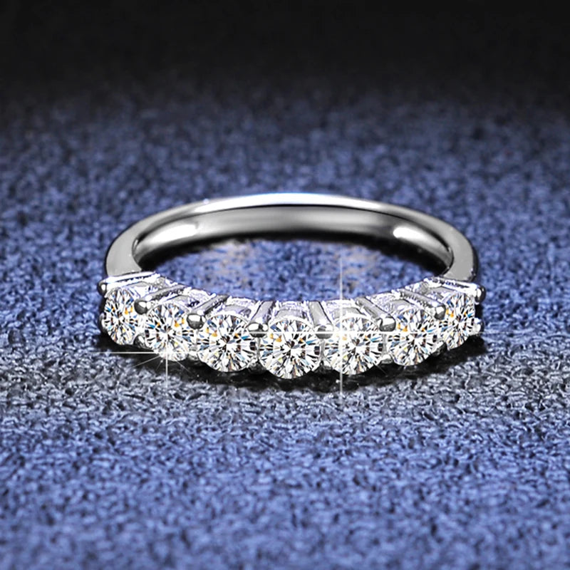 LUX Platinum 0.7CT 3mm  Moissanite Ring LUXLIFE BRANDS
