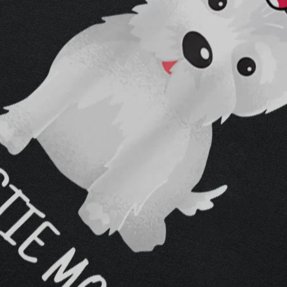 Westie Mom West Highland White Terrier Dog Lovers Gift T Shirts Graphic Cotton Streetwear Short Sleeve T-shirt Women Clothing - LUXLIFE BRANDS