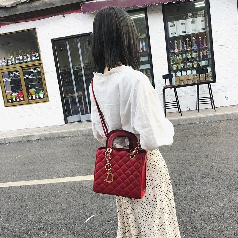 Diamond Stitch Handle Bag LUXLIFE BRANDS