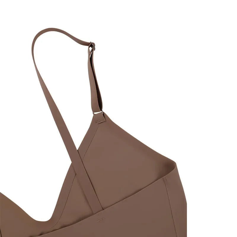 Hot Sale High Quality Latest Design Us Size Stylish Solid Ice Silk Seamless Wireless Bras And Women Underwear Set Luxlife Brands