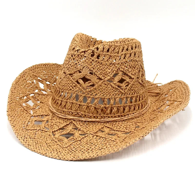 Handmade Vintage Curled Wide Brim Sun Hat