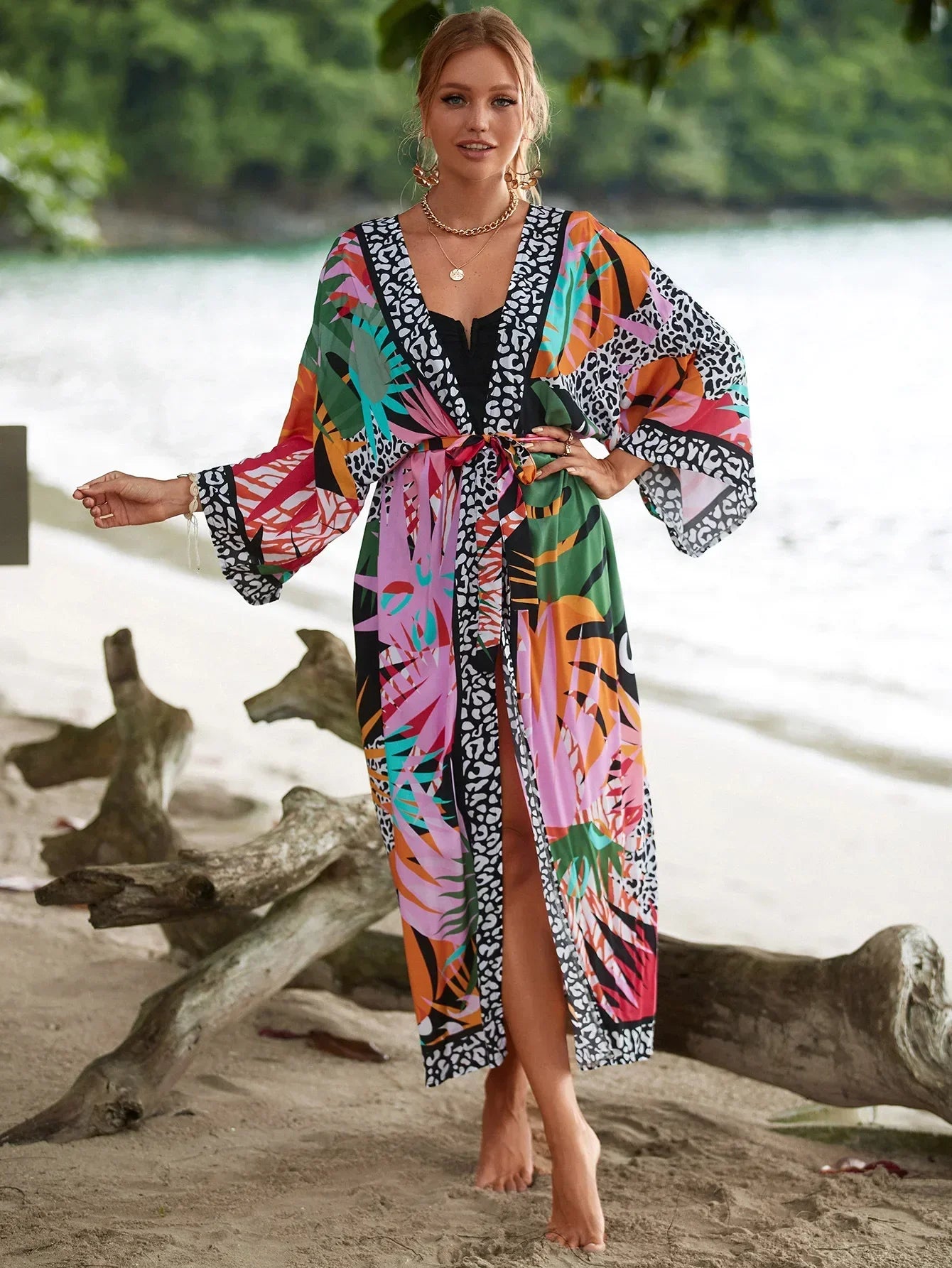 Happiness Kimono Beach Cover Up
