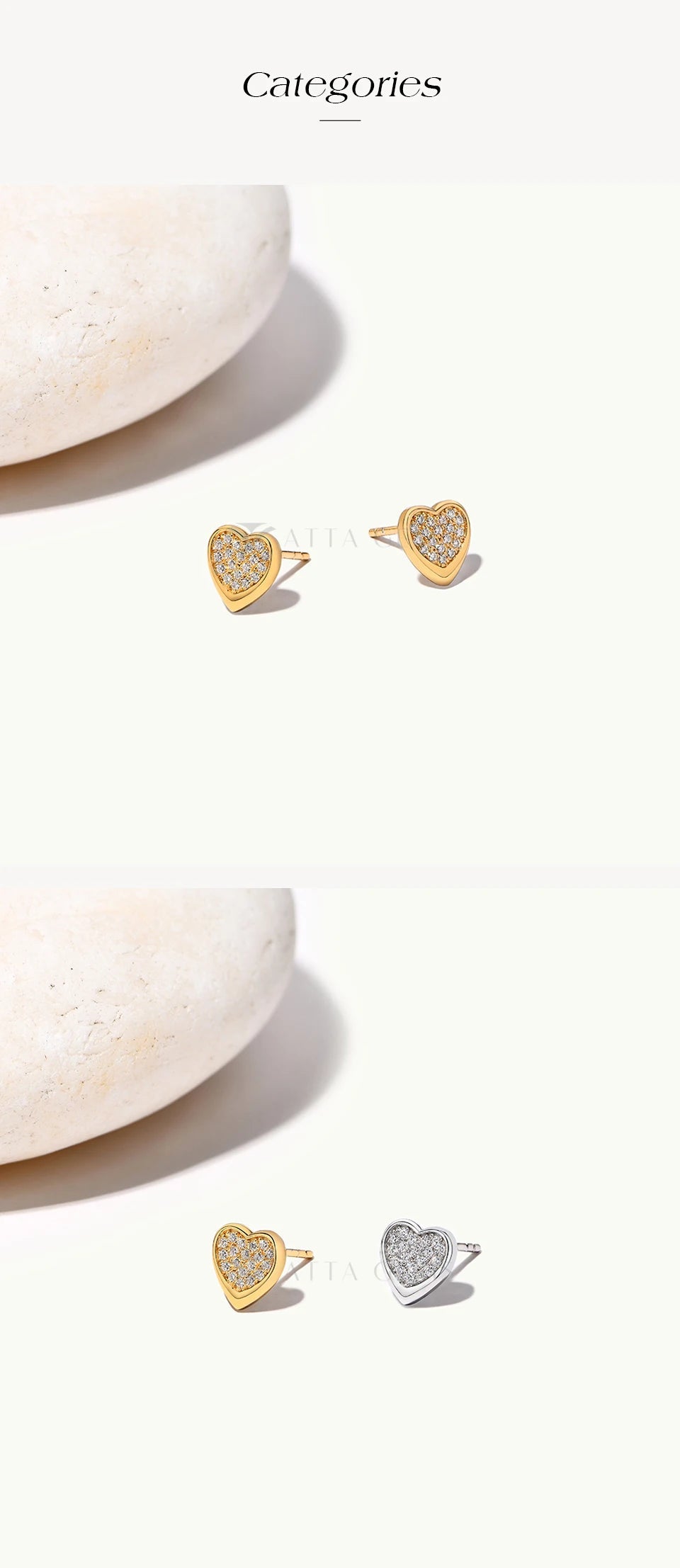 ATTAGEMS Full Moissanite Heart Earrings For Women Girls DVVS1 100% 925 Sterling Silver Sparkling Engagement Jewelry High Quality Luxlife Brands