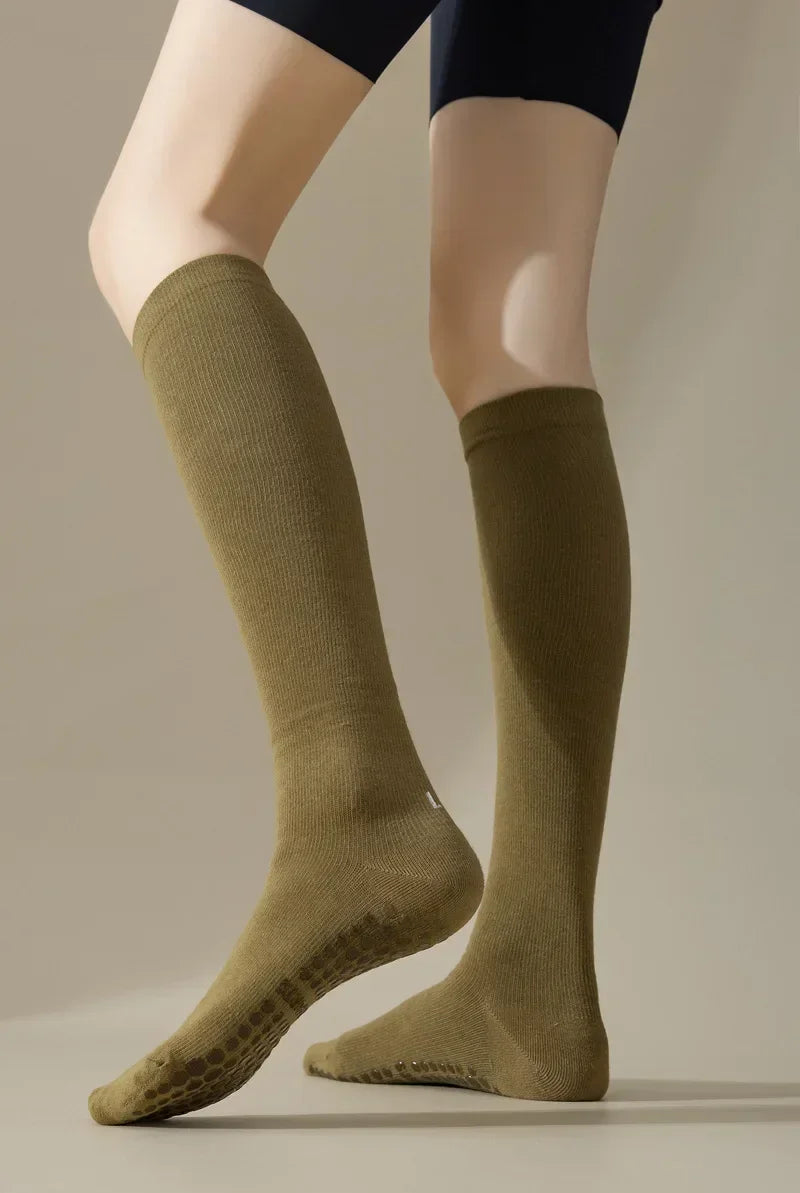 Pilates Cotton Compression Socks Anti Slip