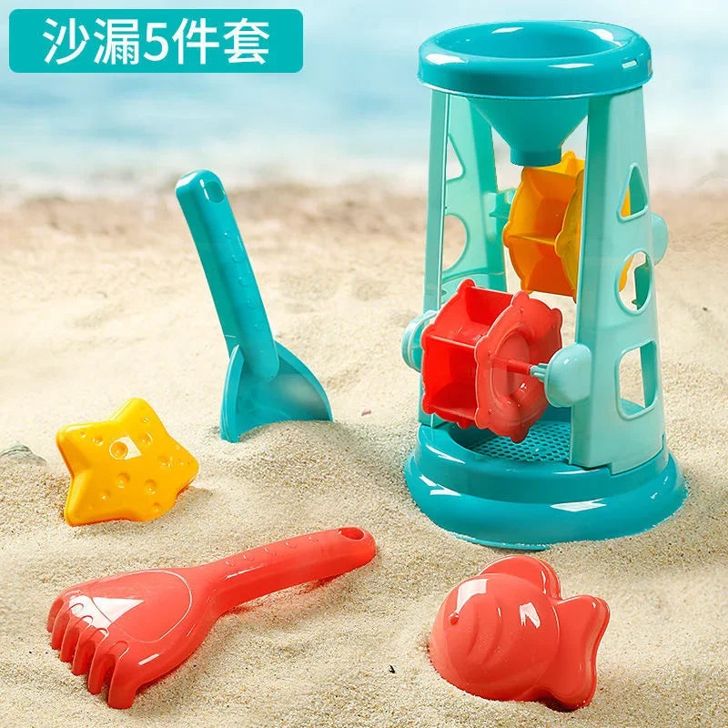 Summer Beach Set Toys For Kids Digging Sand Plastic Bucket Watering Bottle Shovels Children Beach Water Game Toys Tools