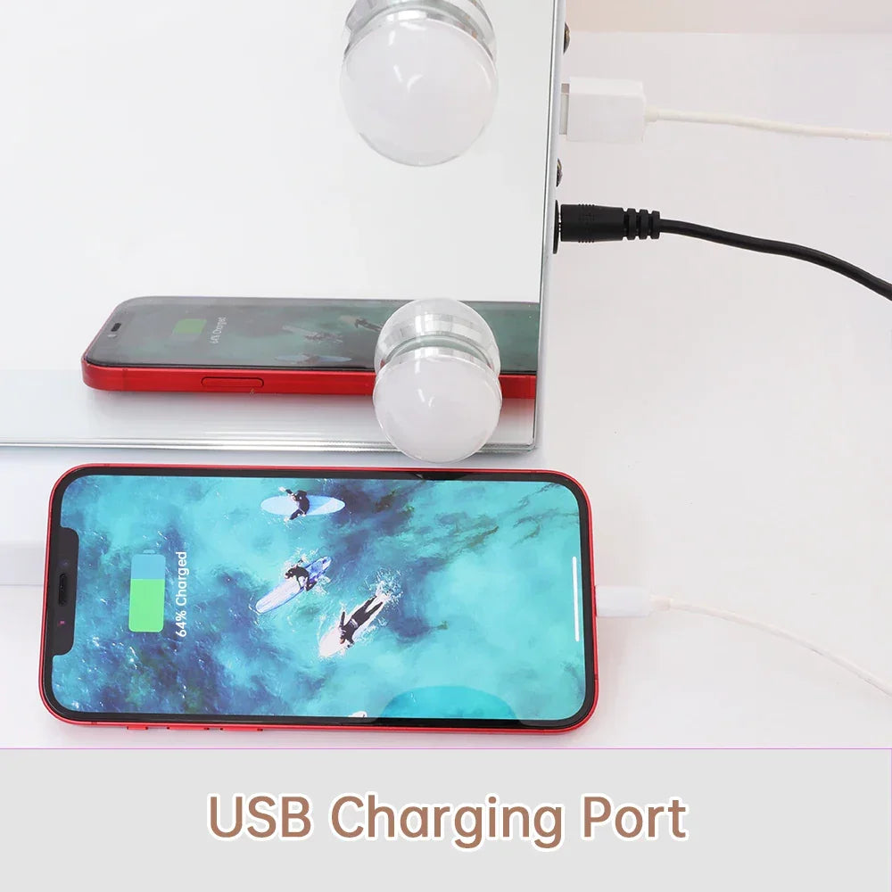 Large Bluetooth Vanity Mirror Makeup Mirror with Lights Hollywood Mirror Touchscreen Control Cosmetic Mirrors with 15 LED Bulbs LUXLIFE BRANDS