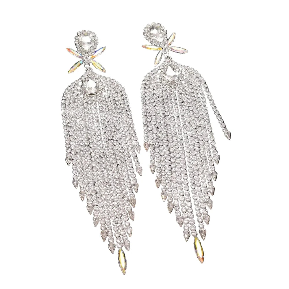 Rhinestone Sunburst Headpiece & Earring Set