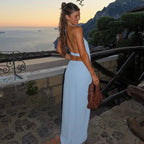 Sunset Crop Top And Maxi Long Skirt Luxlife Brands