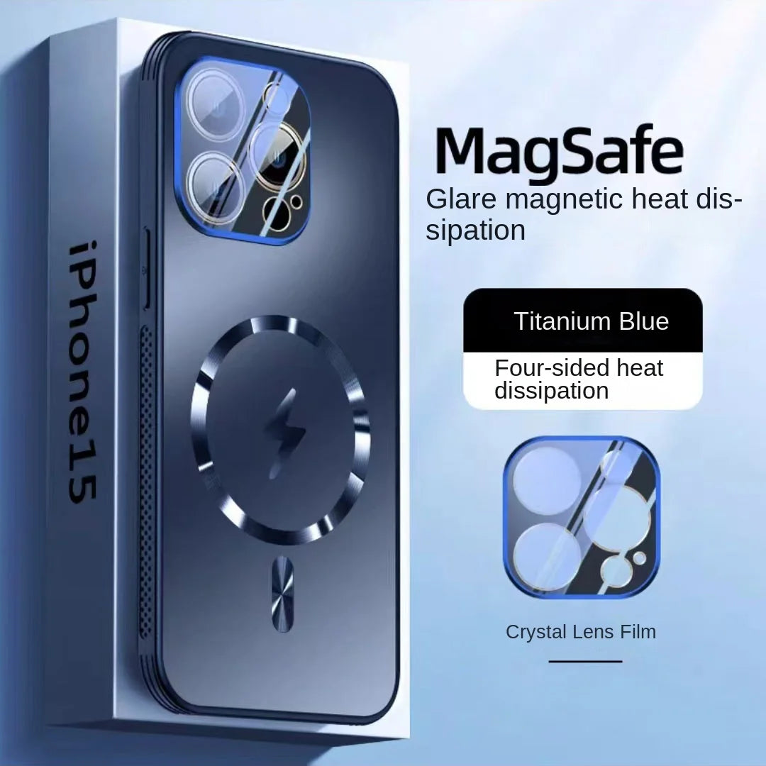 Latest Magnetic and Heat Dissipating iPhone 16 15 14 13 Pro Max plus Case – Full Coverage