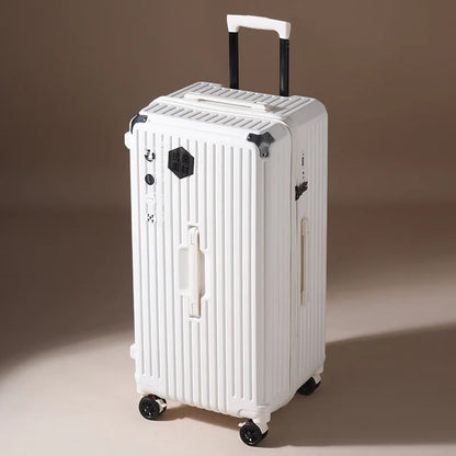 Oversized capacity suitcase student pull rod box 28 "brake wheel luggage password zipper style